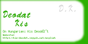 deodat kis business card